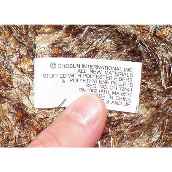 Chosun Lion Plush 15" Stuffed Animal Toy Leopard Cheetah Cat Brown Bow - Picture 6 of 6